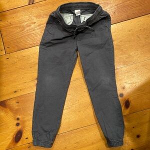 Hanna Anderson pull on pants, cotton stretch, canvas Grey size 6/7 or 120 CM